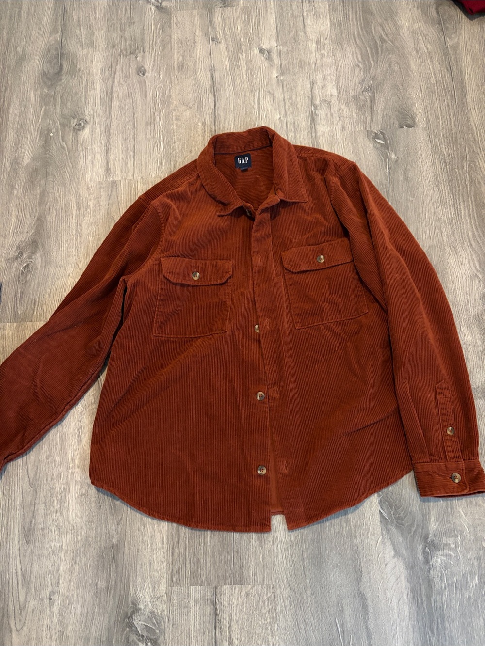 GAP Rust Corduroy Shirt Jacket